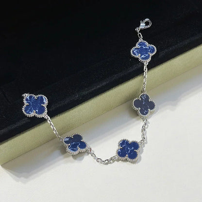 [LUXE]CLOVER 5 MOTIF PIETERSITE BRACELET COLLECTION