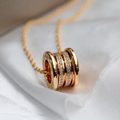 [LUXE]ZERO 1 PINK GOLD DIAMOND NECKLACE