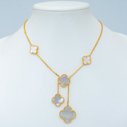 [LUXE]CLOVER MOTHER OF PEARL NECKLACE 6 MOTIF