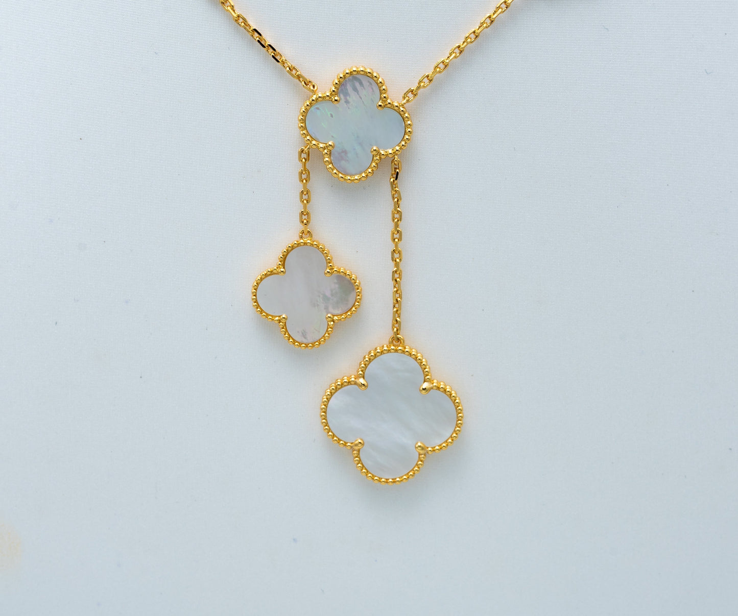 [LUXE]CLOVER MOTHER OF PEARL NECKLACE 6 MOTIF