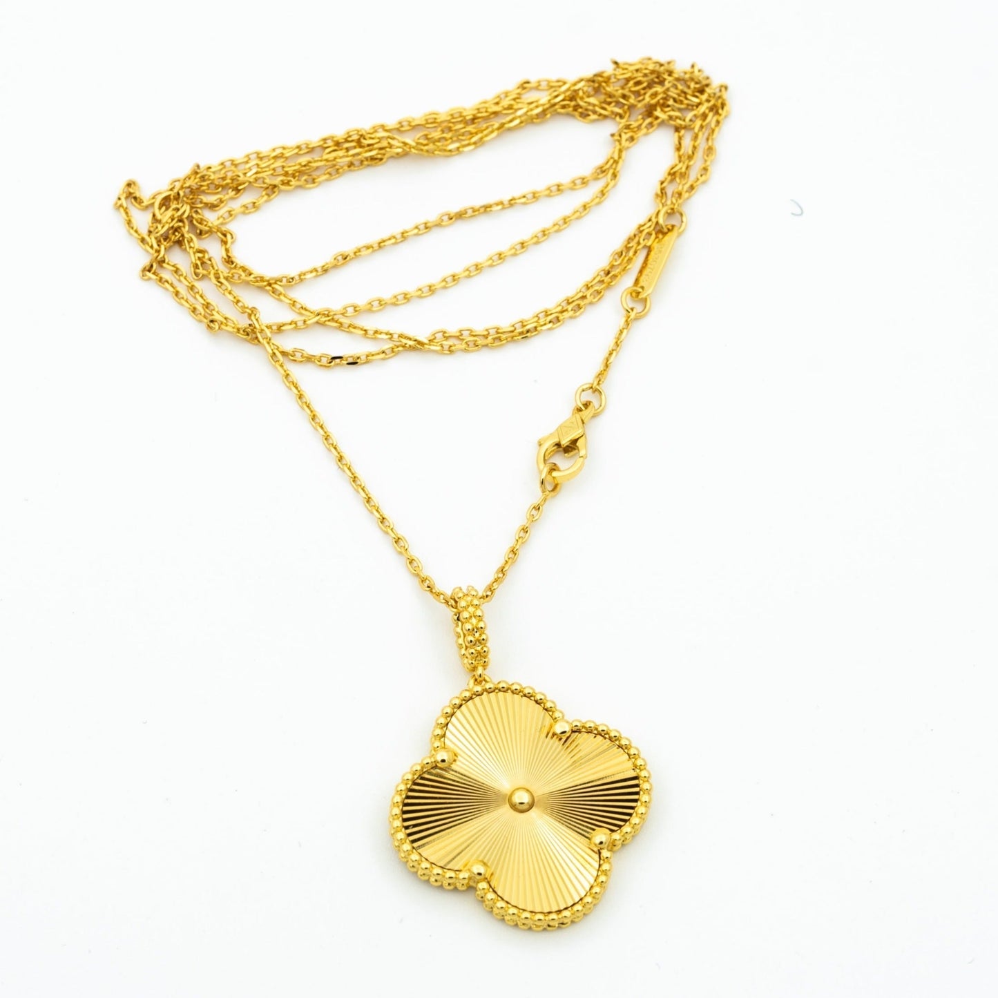 [LUXE]CLOVER 25MM PEDANT NECKLACE GOLD
