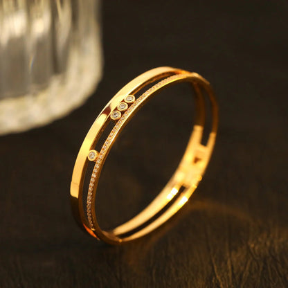 [LUXE]Move Romane Diamond Bangle Bracelet