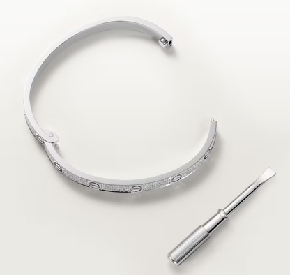 [LUXE]NEW-LOVE-4.8MM-Width Diamond-Studded Bracelet