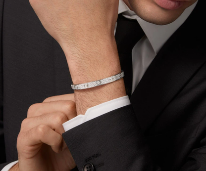 [LUXE]NEW-LOVE-6.1MM-Width Diamond-Studded Bracelet