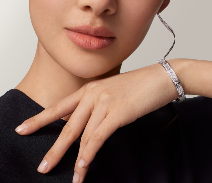 [LUXE]NEW-LOVE-6.1MM-Width Diamond-Studded Bracelet