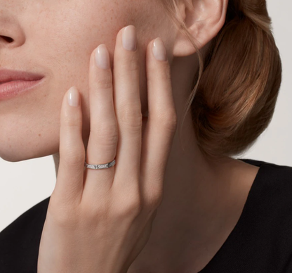 [LUXE]LOVE RING 2.6mm-wide full-diamond ring silver