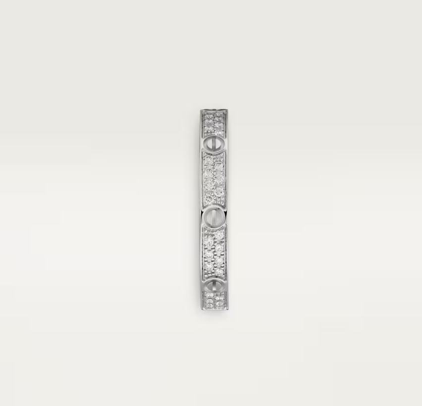 [LUXE]LOVE RING 2.6mm-wide full-diamond ring silver