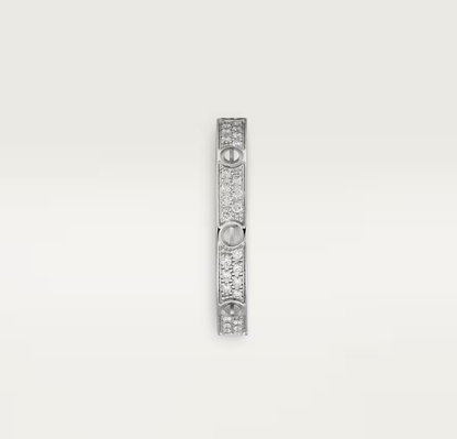 [LUXE]LOVE RING 2.6mm-wide full-diamond ring silver