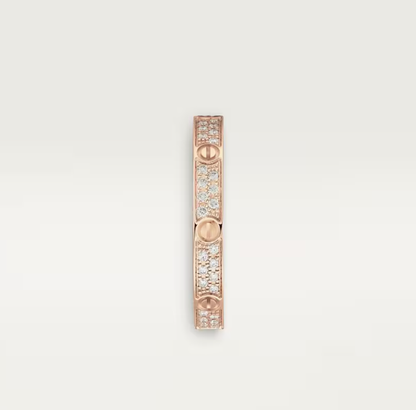 [LUXE]LOVE RING 2.6mm-wide full-diamond ring Rose Gold