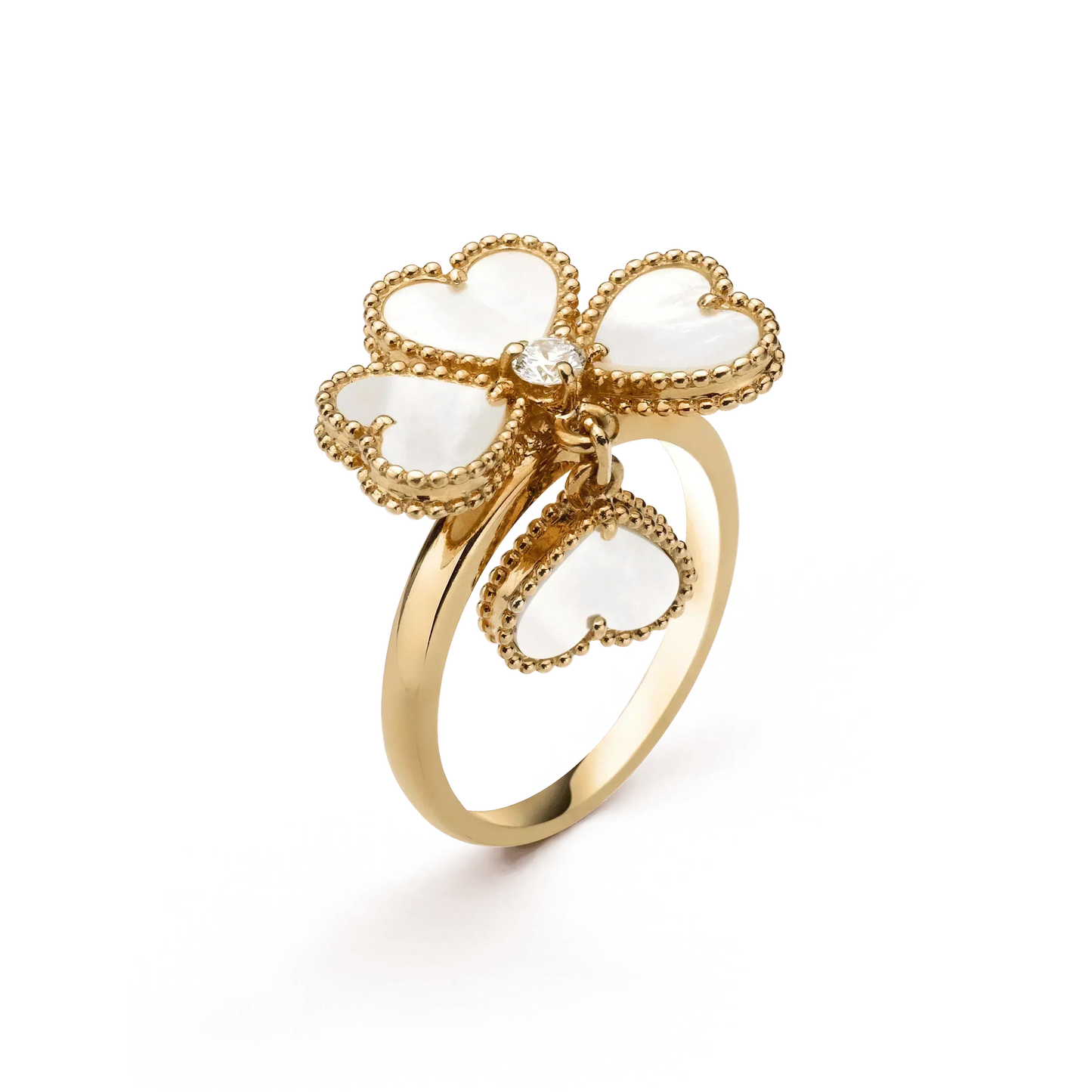 [LUXE]SWEET CLOVER WHITE MOP RING