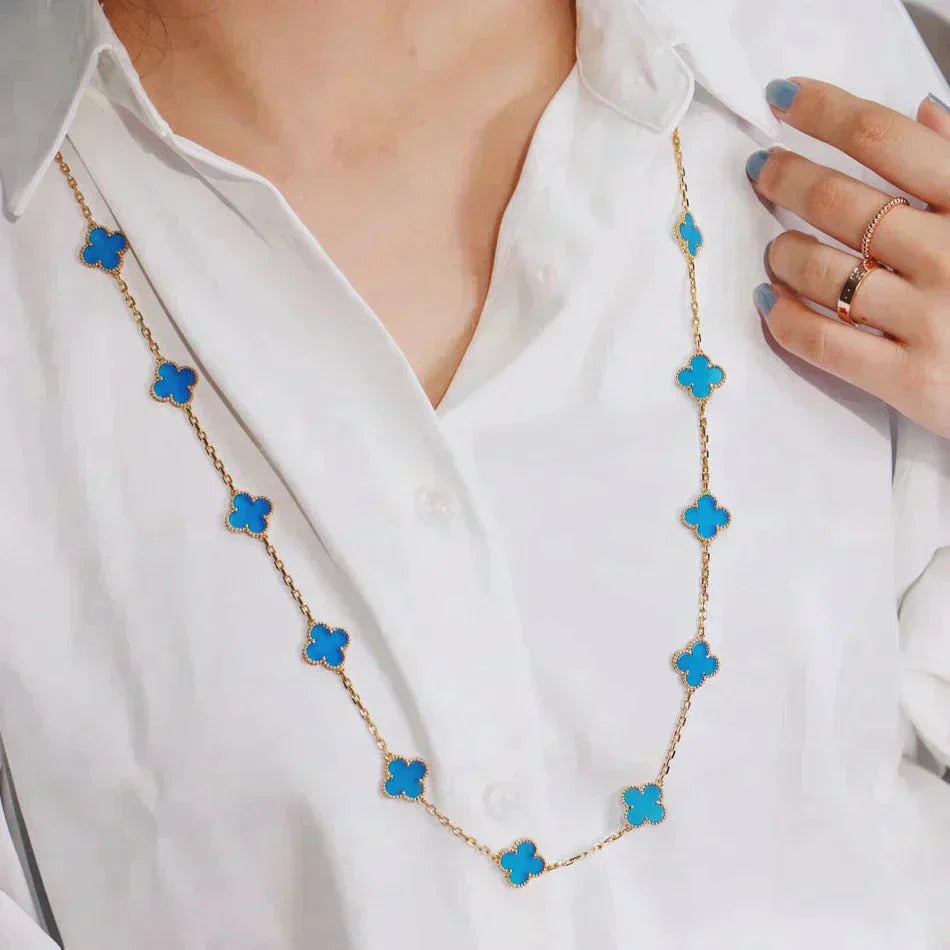 [LUXE]CLOVER 20 MOTIFS TURQUOISE GOLD