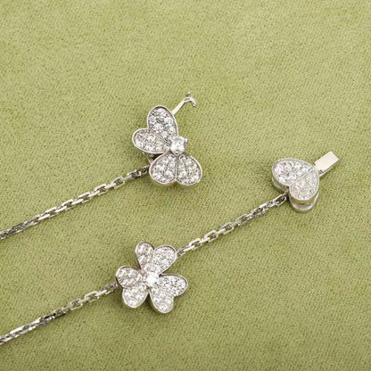 [LUXE]FRIVOLE SILVER 9 FLOWERS NECKLACE
