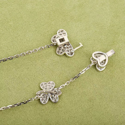 [LUXE]FRIVOLE SILVER 9 FLOWERS NECKLACE