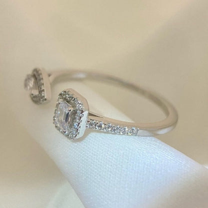 [LUXE]MY TWIN TOI & MOI SILVER DIAMOND RING