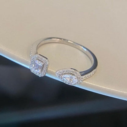 [LUXE]MY TWIN TOI & MOI SILVER DIAMOND RING