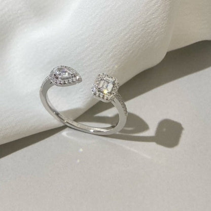 [LUXE]MY TWIN TOI & MOI SILVER DIAMOND RING