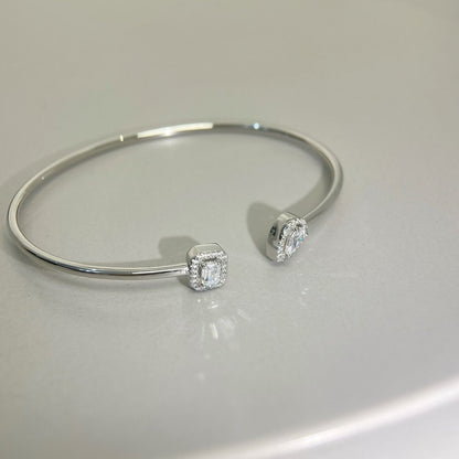 [LUXE]JONC FLEX MY TWIN TOI & MOI SILVER DIAMOND BRACELET