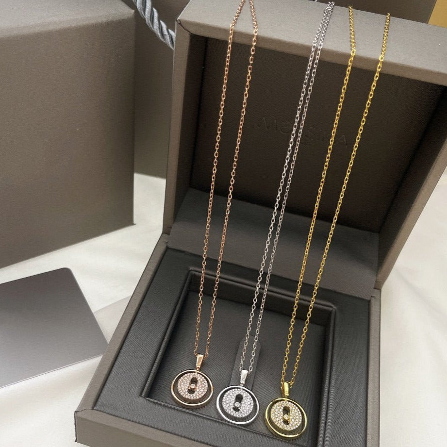 [LUXE]LUCKY MOVER PM PAVED NECKLACE