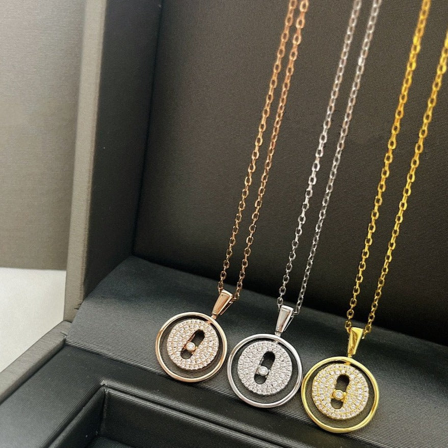 [LUXE]LUCKY MOVER PM PAVED NECKLACE
