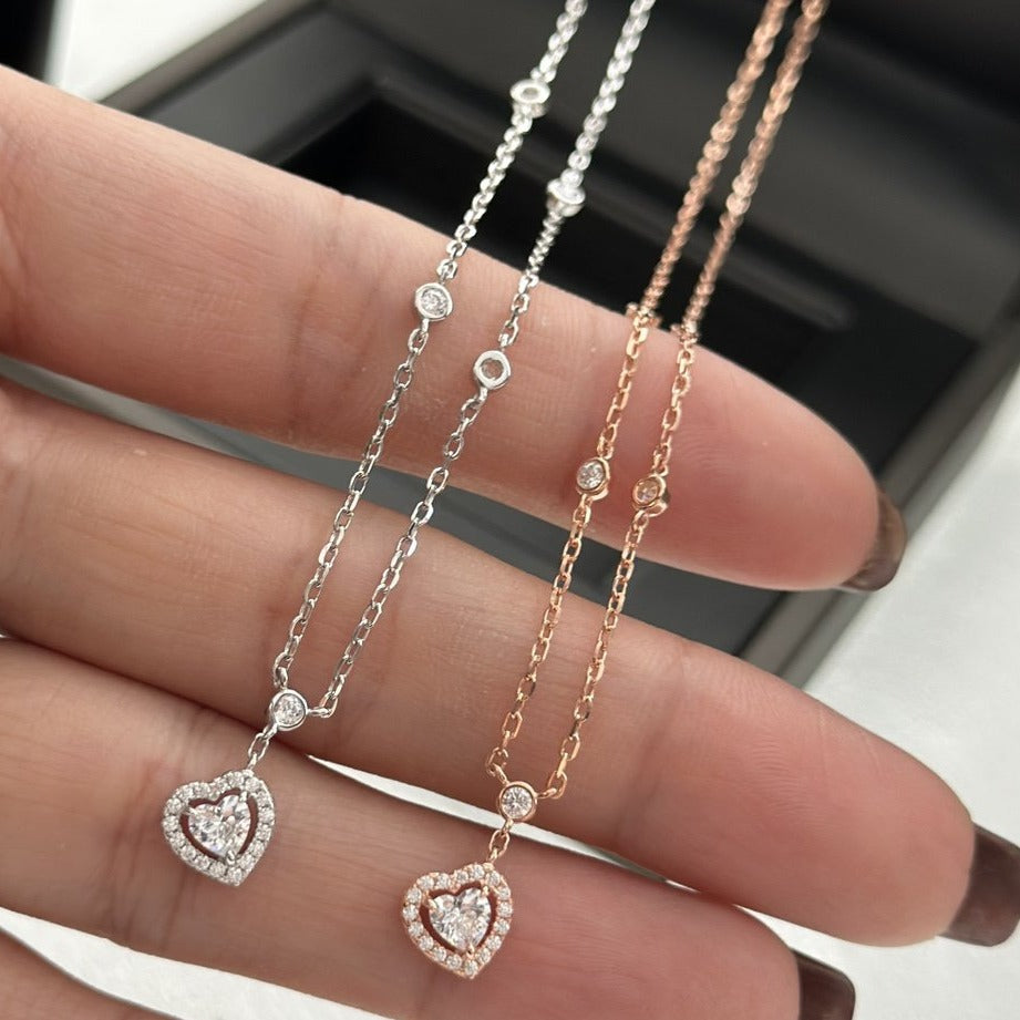 [LUXE]JOY HEART DIAMOND NECKLACE