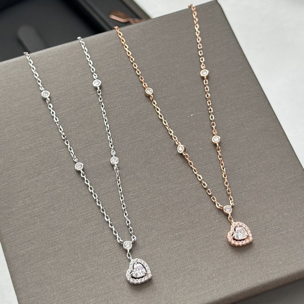[LUXE]JOY HEART DIAMOND NECKLACE