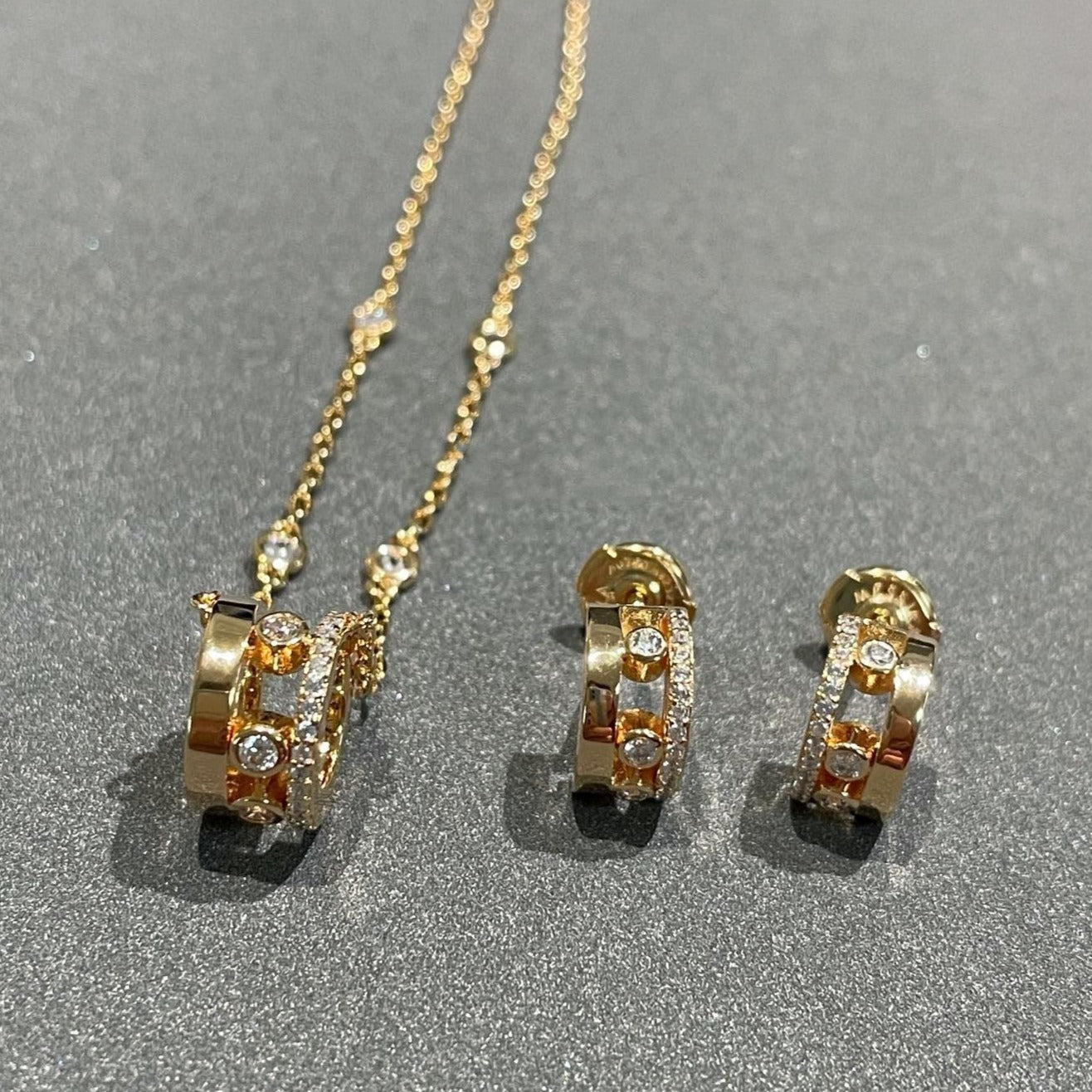 [LUXE]CHAIN MOVE ROMANE PEDAND NECKLACE
