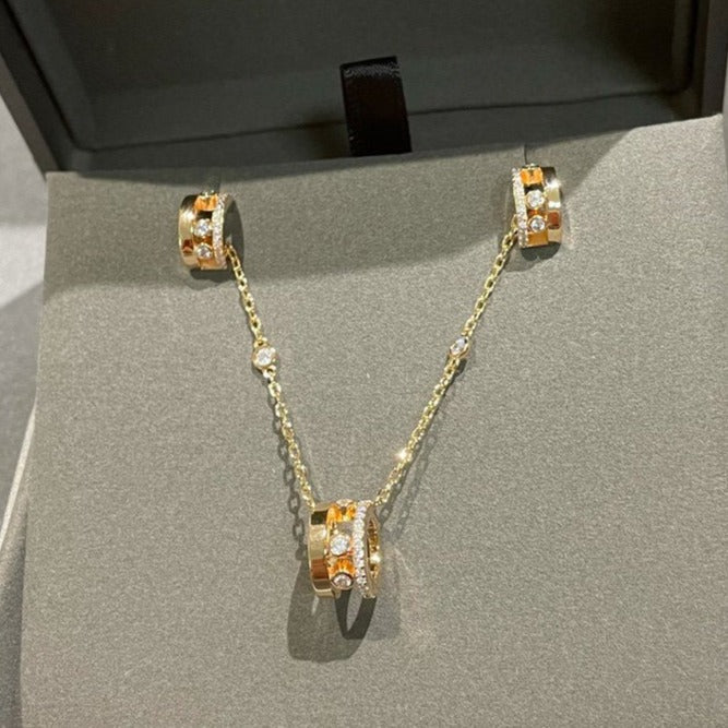 [LUXE]CHAIN MOVE ROMANE PEDAND NECKLACE