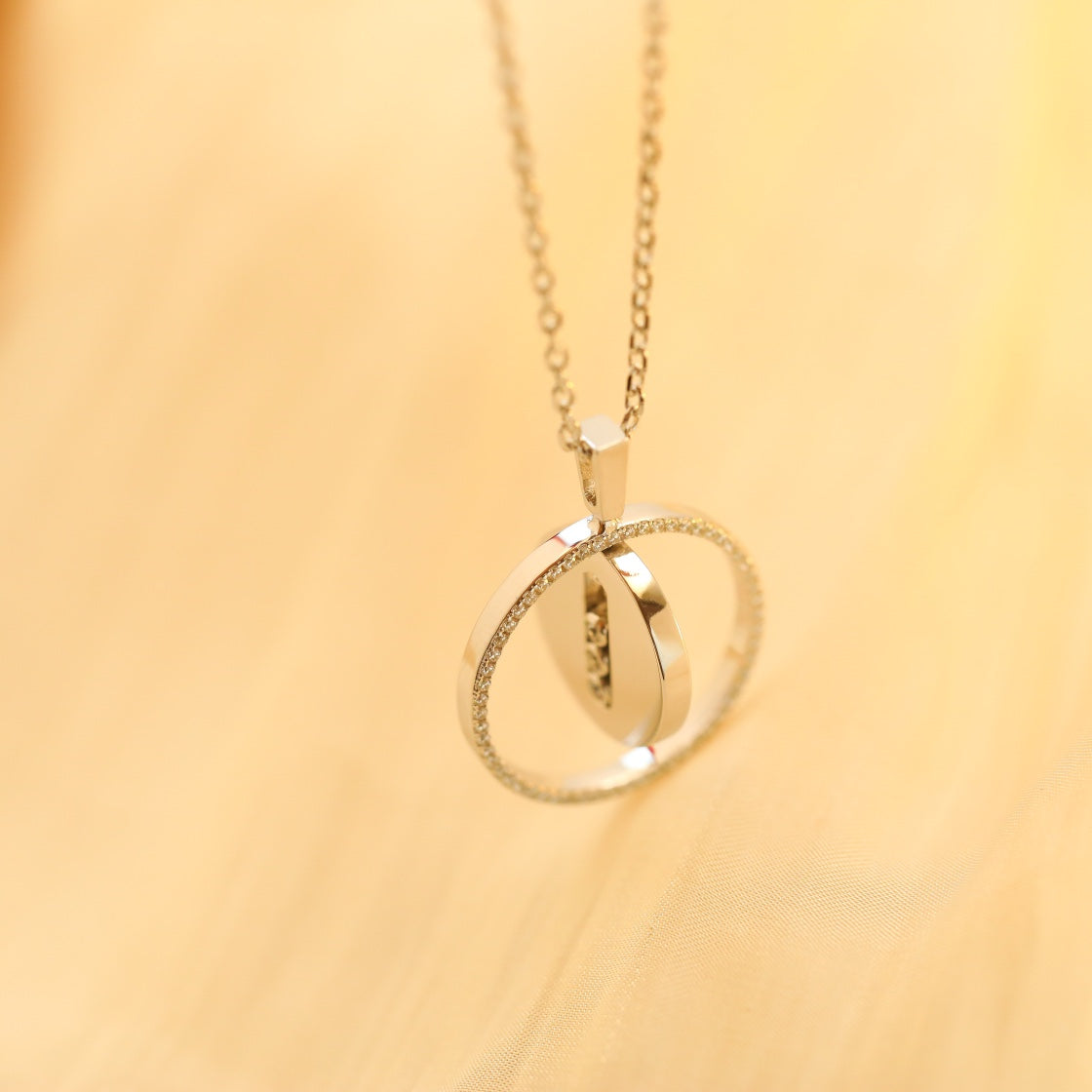 [LUXE]LUCKY MOVE MM SILVER DIAMOND NECKLACE