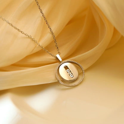 [LUXE]LUCKY MOVE MM SILVER DIAMOND NECKLACE