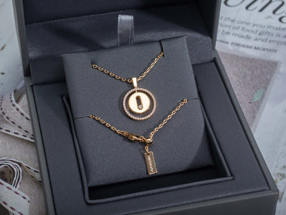 [LUXE]LUCKY MOVE PM NECKLACE PINK GOLD DIAMOND