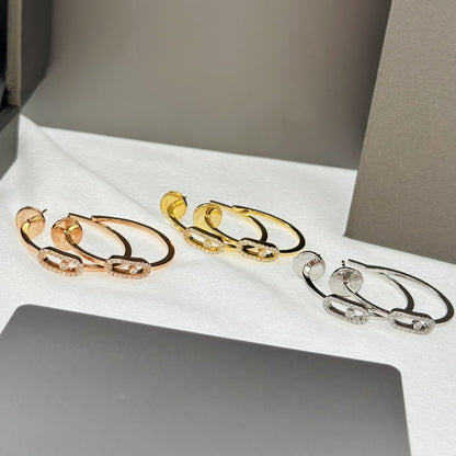 [LUXE]CREOLES MOVE UNO PM DIAMOND EARRINGS