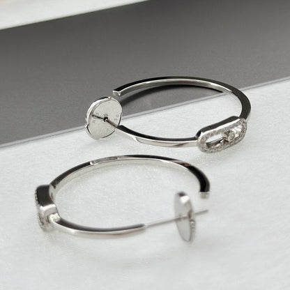 [LUXE]CREOLES MOVE UNO PM DIAMOND EARRINGS