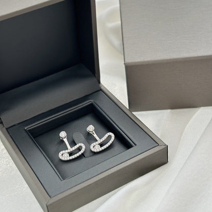 [LUXE]MOVE UNO SILVER DIAMOND EARRINGS