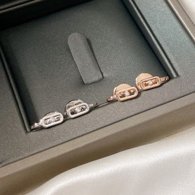 [LUXE]CREOLES MOVE UNO MINI 1 DIAMOND EARRINGS