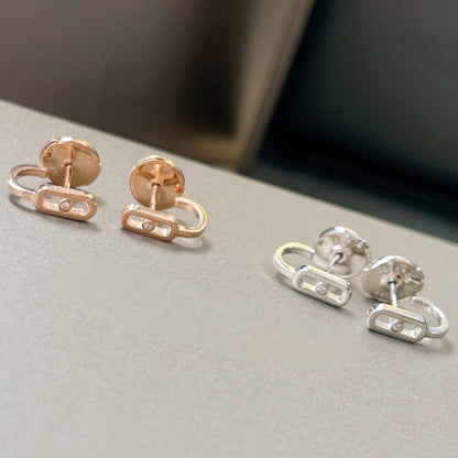[LUXE]CREOLES MOVE UNO MINI 1 DIAMOND EARRINGS