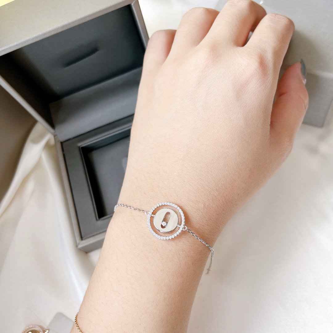 [LUXE]LUCKY MOVE PAVED DIAMOND BRACELET
