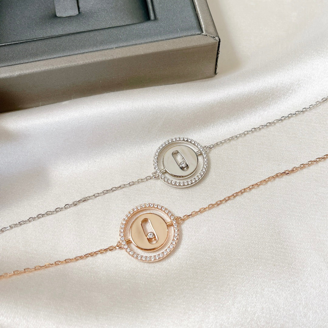 [LUXE]LUCKY MOVE PAVED DIAMOND BRACELET