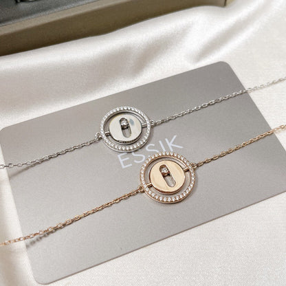 [LUXE]LUCKY MOVE PAVED DIAMOND BRACELET