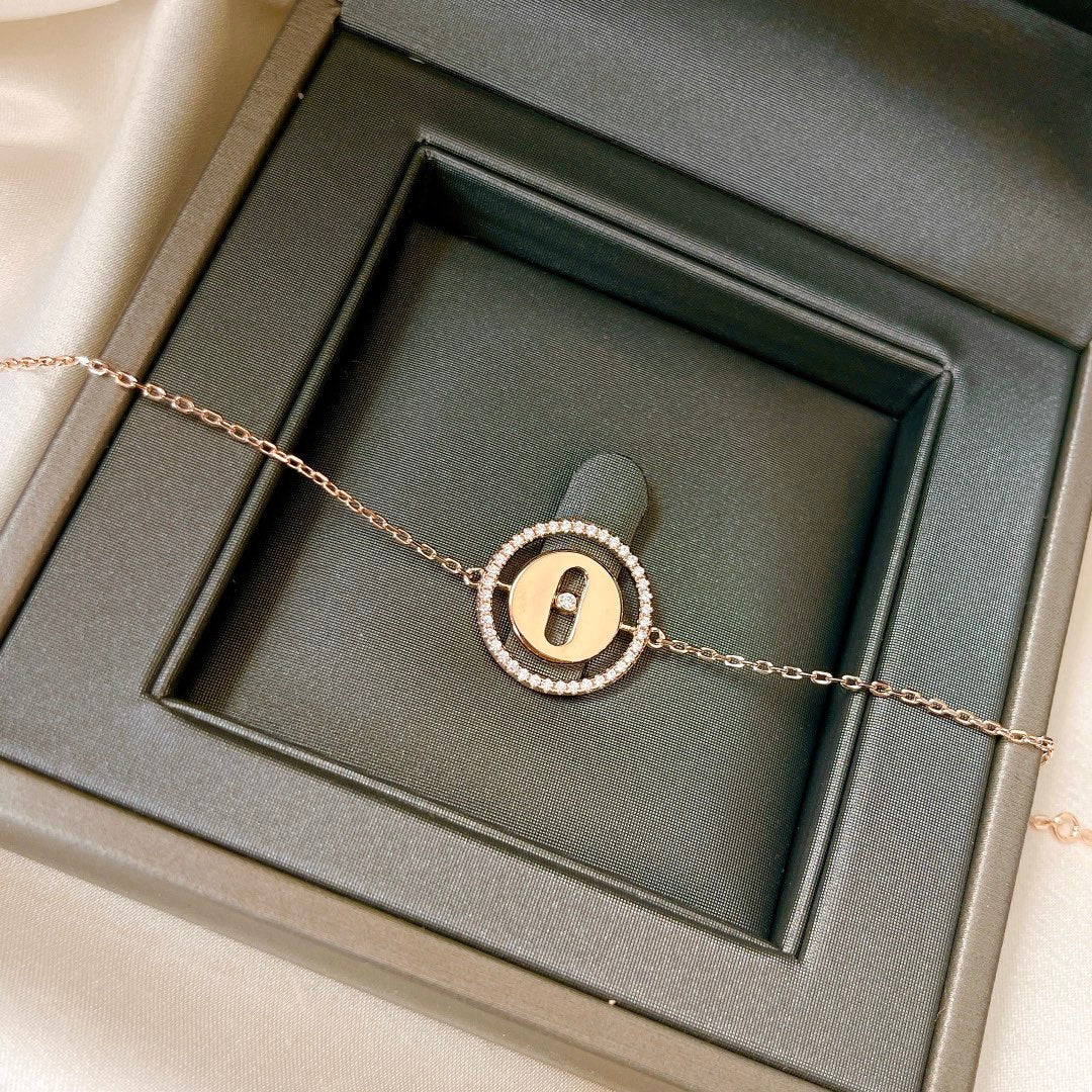 [LUXE]LUCKY MOVE PAVED DIAMOND BRACELET