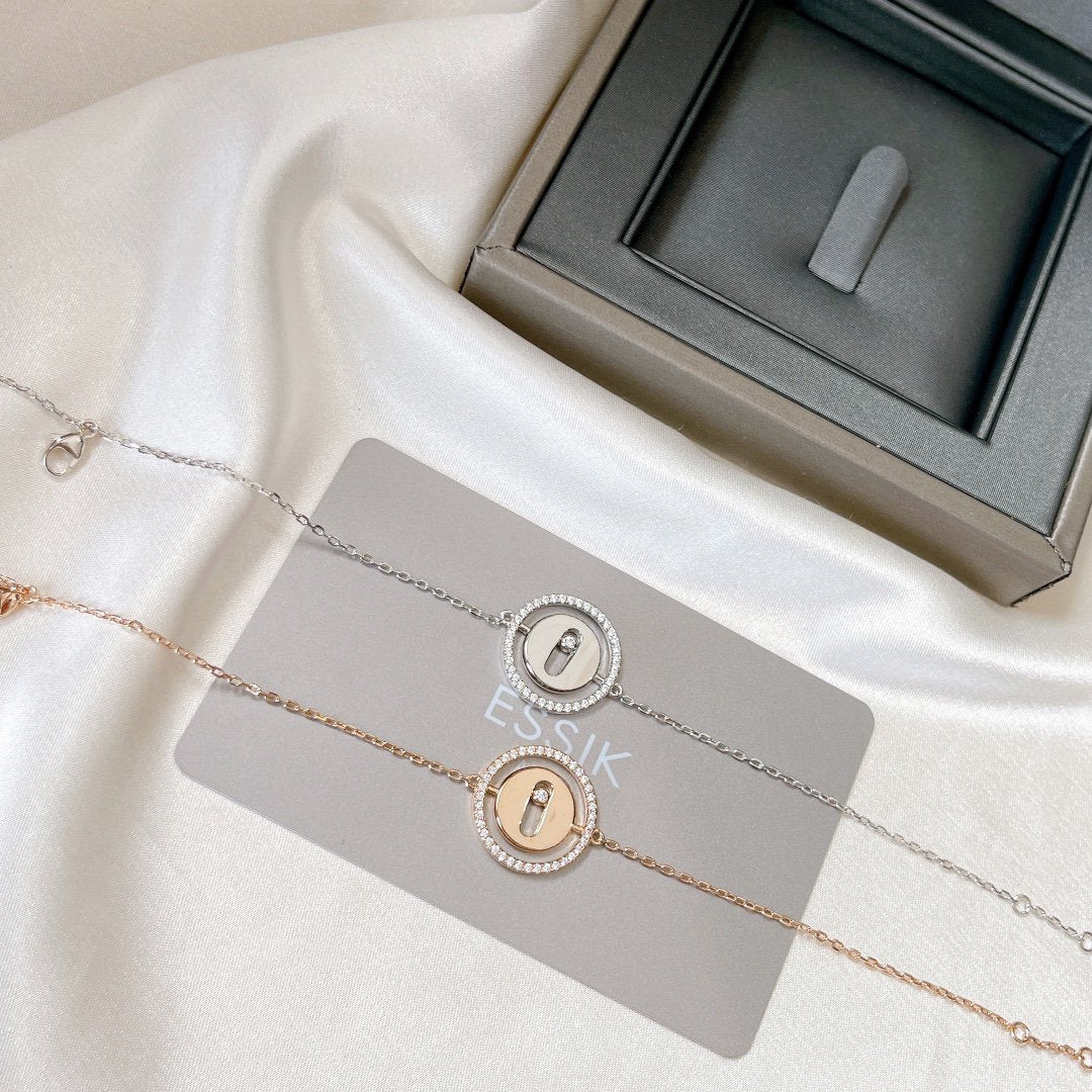 [LUXE]LUCKY MOVE PAVED DIAMOND BRACELET