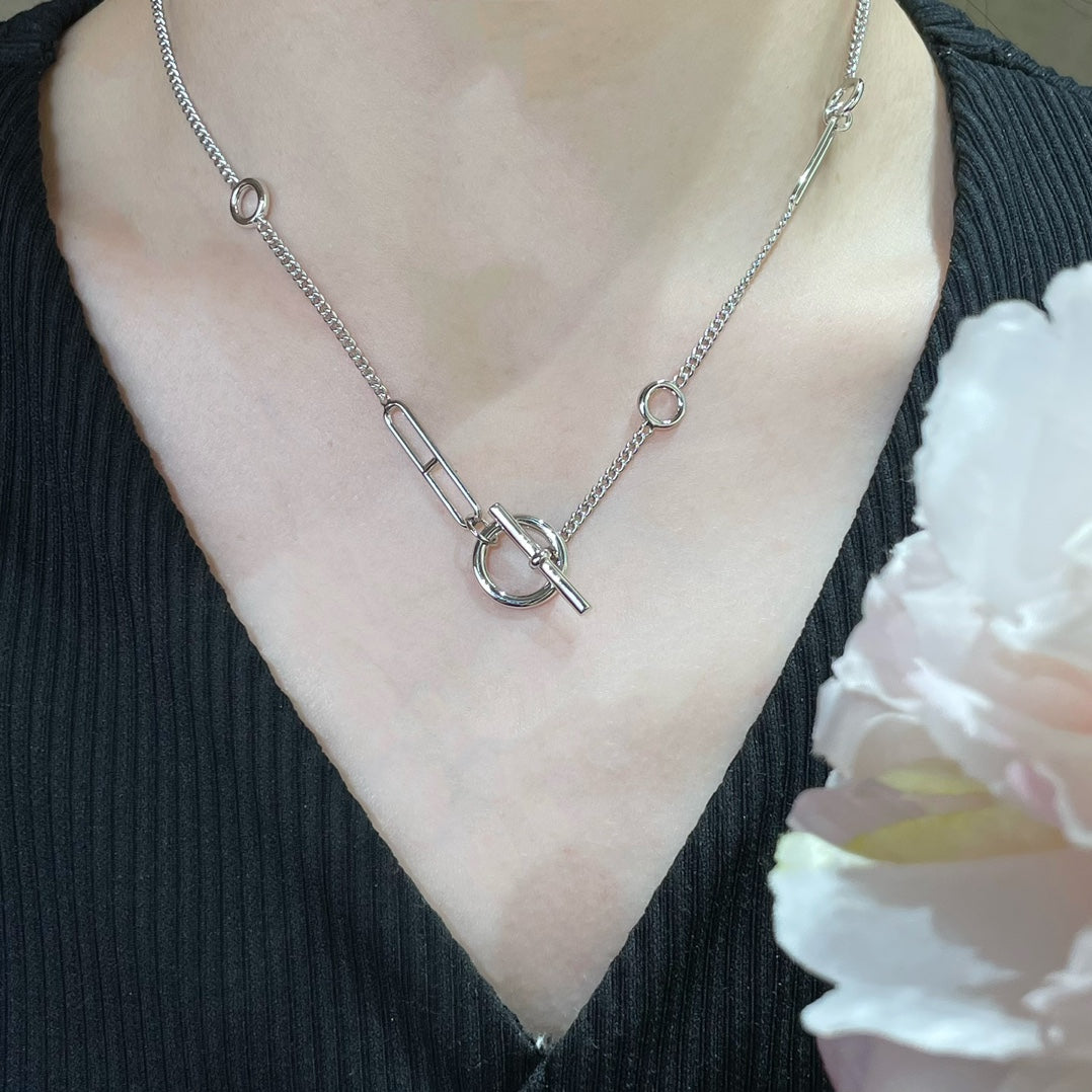 [LUXE]HM STERLING CHAINE D'ANCRE HEART