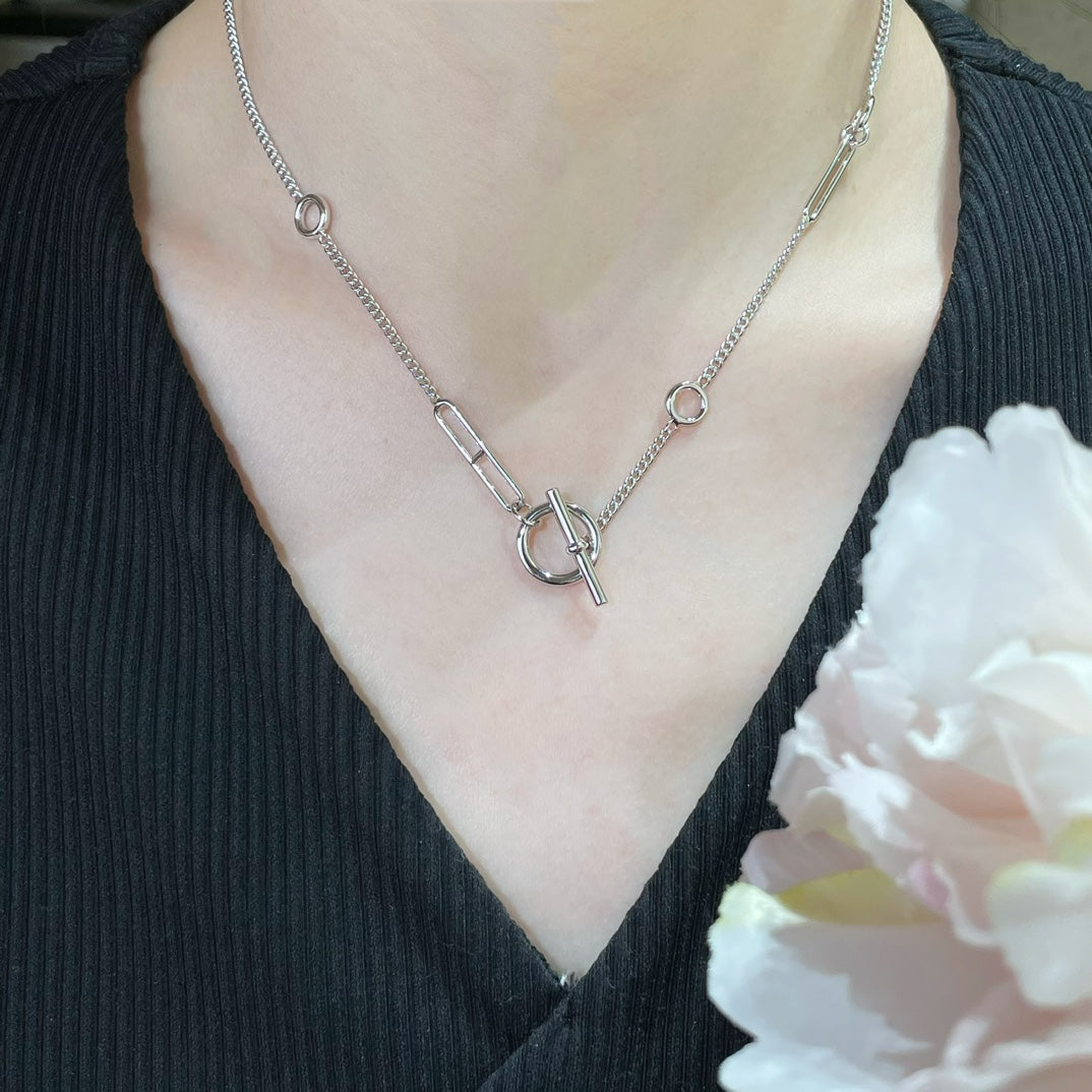 [LUXE]HM STERLING CHAINE D'ANCRE HEART