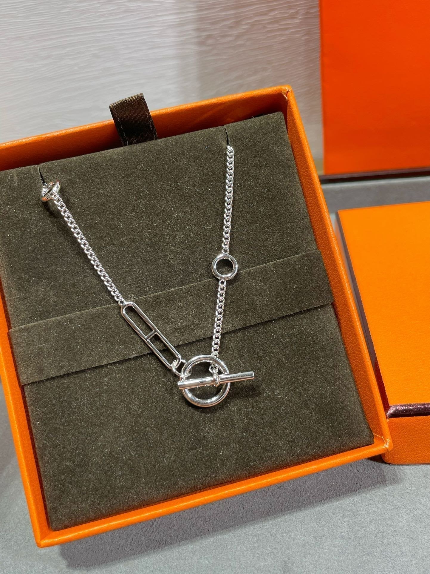 [LUXE]HM STERLING CHAINE D'ANCRE HEART