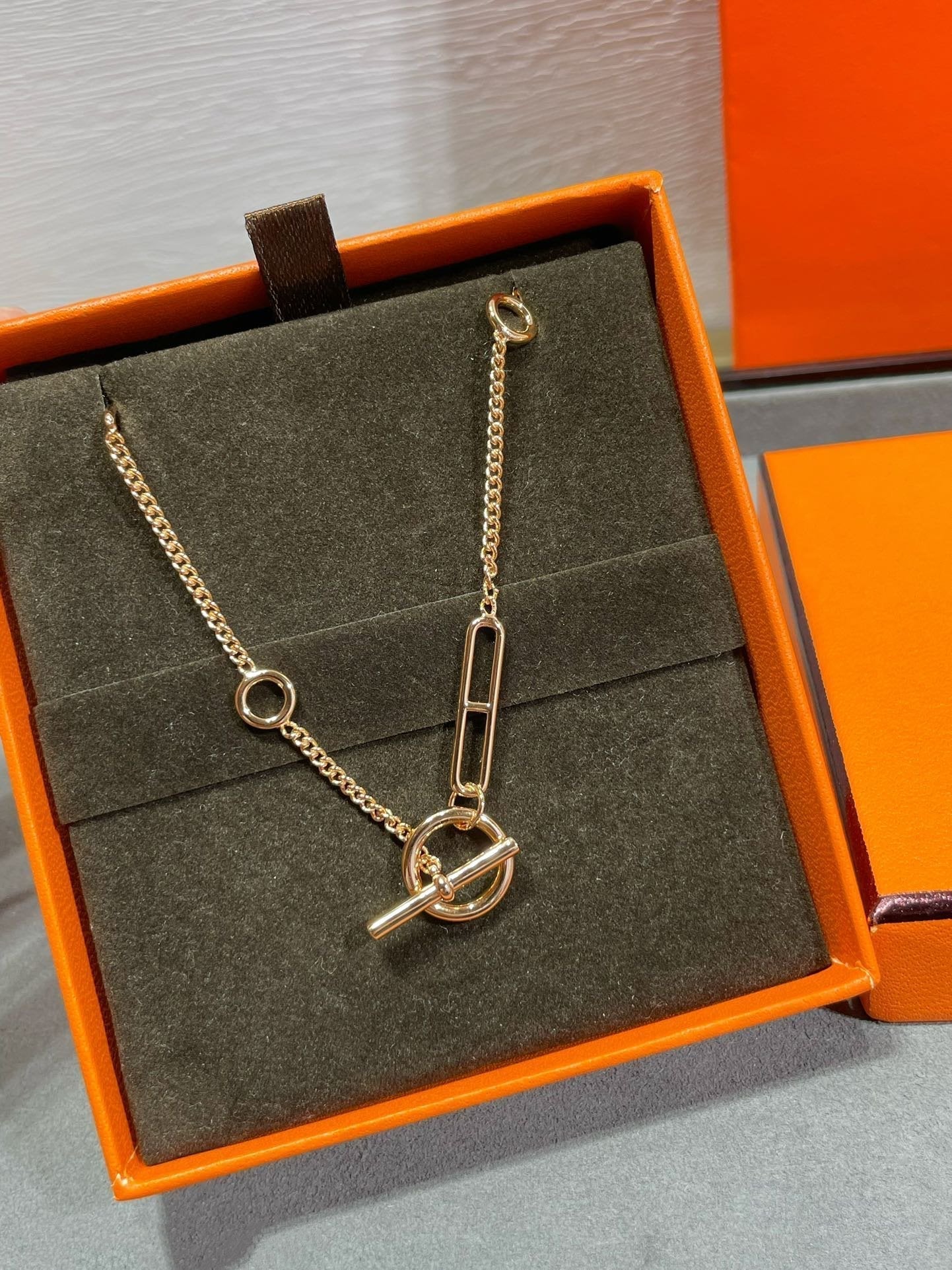 [LUXE]HM STERLING CHAINE D'ANCRE HEART