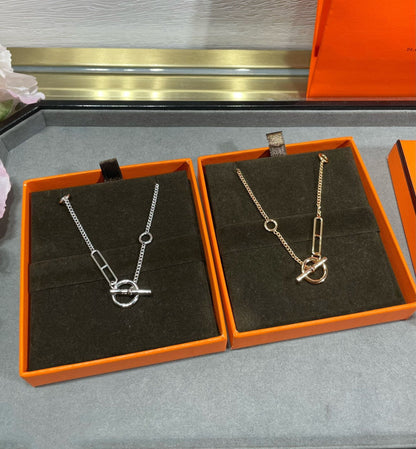 [LUXE]HM STERLING CHAINE D'ANCRE HEART