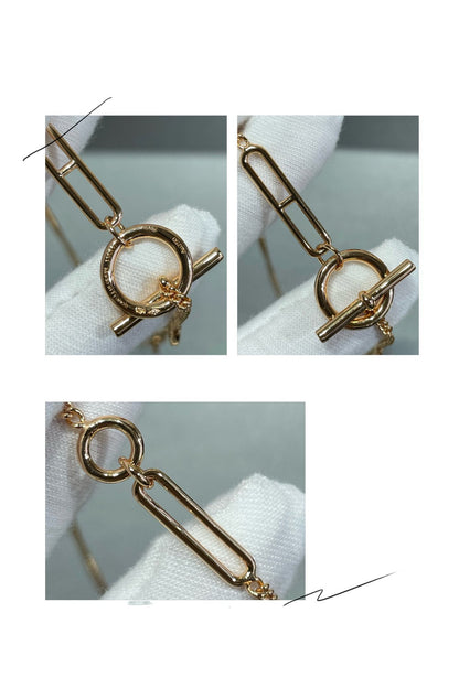 [LUXE]HM STERLING CHAINE D'ANCRE HEART