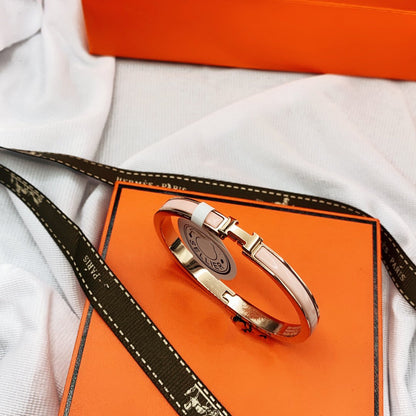 [LUXE]CLASSIC HM CLIC  PINK 8MM ENAMEL BRACELET