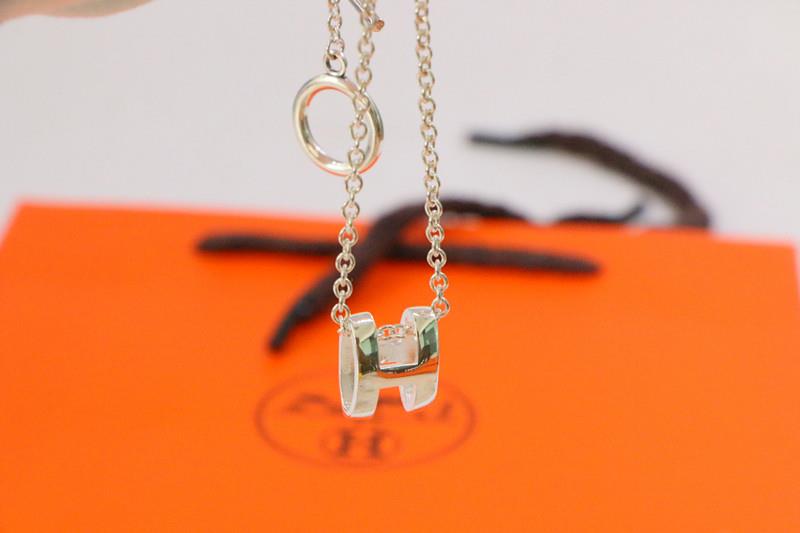 [LUXE]HM NECKLACE H LETTER OVAL SERIES