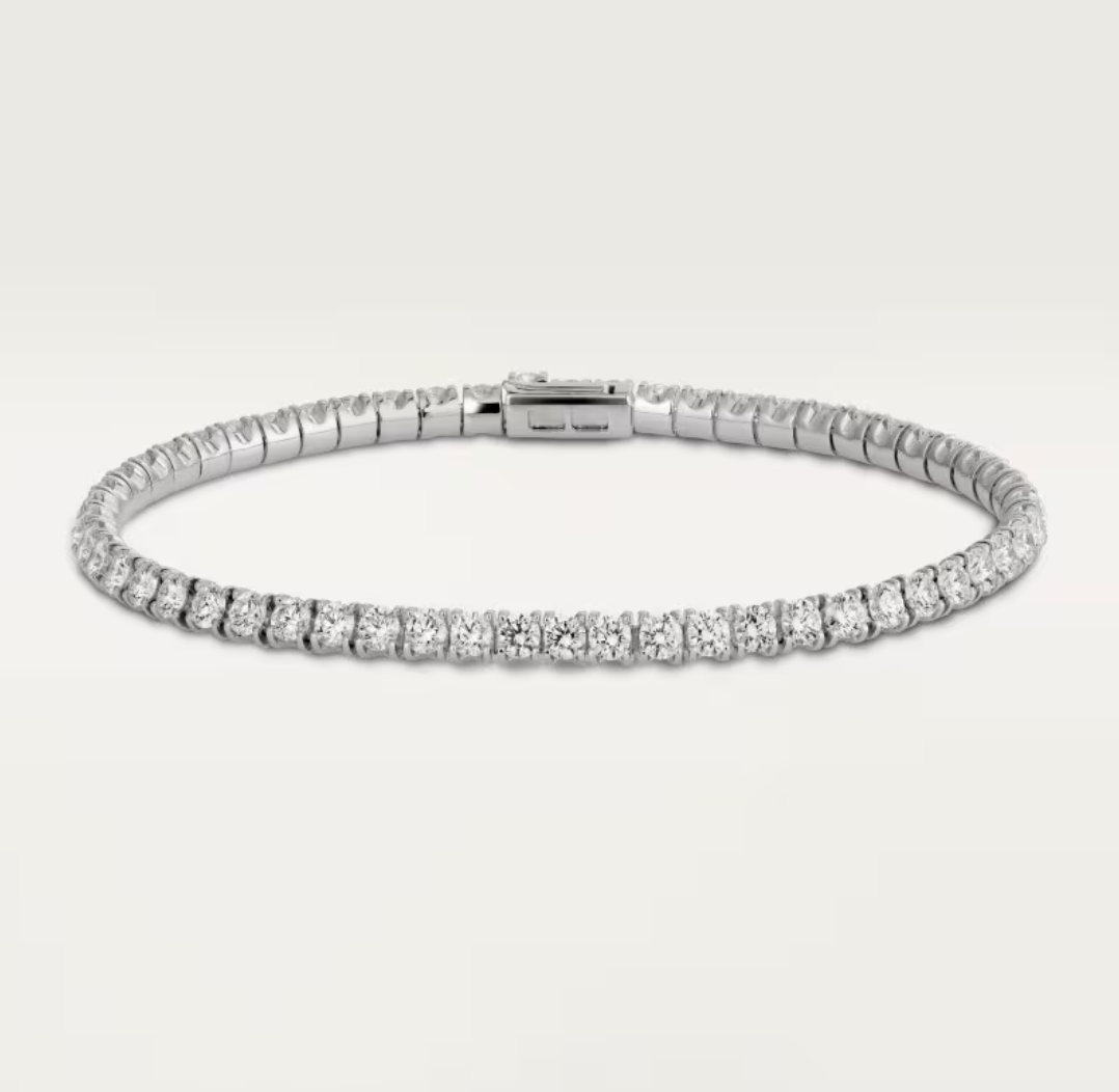 [LUXE]  CLASSIC BASEBALL BRACELAT, 52 DIAMOND