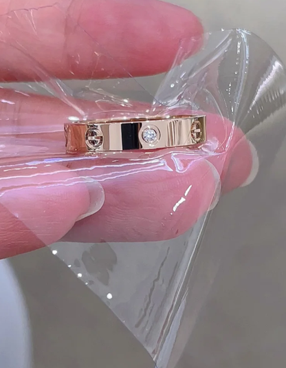 [LUXE]LOVE RING 4MM 1 DIAMOND